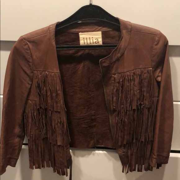 illia leather brown jacket - Picture 1 of 1